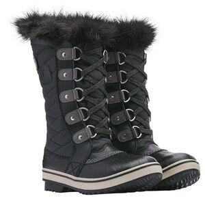 Sorel Black Winter Boots with Fur Trim